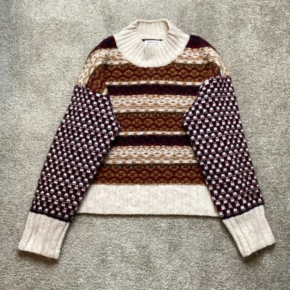 Veronica Beard Clary Sweater Alpaca Mock-neck Large - Picture 5 of 12